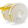 SDLDEER Gomma espansa autoadesiva bianca, nastro sigillante autoadesivo 25 mm (larghezza) x 10 mm (spessore), nastro adesivo in schiuma per finestre, porte, sigillo, anti-collisione, isolamento acustico, 2