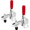POWERTEC 2 morsetti a levetta, capacità di tenuta 226,8 kg, morsetti verticali a sgancio rapido con punta in gomma antiscivolo per maschere e dispositivi per la lavorazione del legno, saldatura,