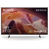 Sony Smart TV 50 Pollici 4K Ultra HD Display Direct-LED Google TV Nero KD-50X80L