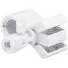 QUARKZMAN Supporto per Microfono D.O. 32mm - 60mm per Microfono Bianco | con Adattatore 3/8 in Plastica, 1 Pezzo, in Plastica, Piccolo