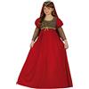 Ciao Giulietta abito vestito dama medievale costume travestimento bambina (Taglia 7-9 anni), Rosso, 61225.L