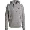 adidas Essentials Fleece Hoodie Felpa con Cappuccio, Grigio mélange/Nero., 3XL Big Tall Uomo