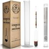 BREWING MATE Homebrew Hydrometer con barattolo di campionamento da 100 ml, attrezzatura essenziale per la produzione di birra, vinificazione e produzione di sidro