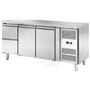 Tavolo Refrigerato 2 porte e 2 Cassetti, 420 Lt. Acciaio inox. -2°/+8°C. - Cm. 179,5x70x85H.