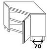 Tavolo Armadiato Acciaio Inox Professionale Ad Angolo Linea EKO Ad Angolo L 100 x 70 cm