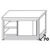 Tavolo Armadiato Acciaio Inox Professionale Linea EKO Con Porte Scorrevoli Profondità 70 cm - Tavolo Inox Armadiato EKO Porte Scorrevoli 200 x 70 x 85h