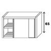 Pensile Acciaio Inox Professionale AISI 430 Eko Porte Scorrevoli Con 1 Ripiano Forato - Altezza 65 cm - Pensile Porte Scorrevoli Con Sgocciolatoio Acciaio Inox Eko L 160 H 65