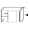 Pensile Acciaio Inox Professionale AISI 430 Eko AISI 430 Eko Porte Scorrevoli Con 1 Ripiano Altezza 65 cm - Pensile Porte Scorrevoli Acciaio Eko L 160 H 65