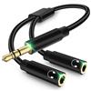 iacgnefeix Sdoppiatore Cuffie, Adattatore Cuffie Audio Splitter Jack 3,5mm Maschio a 2 Femmina Splitter Adattatore per cuffie per Samsung, Smartphone, Cuffie, Altoparlanti, PS4, Switch, Tablet, PC