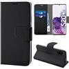 N NEWTOP Cover Compatibile per Samsung Galaxy S20/Plus/Ultra, HQ Lateral Custodia Case Flip Magnetica Portafoglio Libro Simil Pelle Stand (per S20 Plus, Nera)