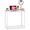 relaxdays Scrivania Ufficio Salvaspazio, Tavolo richiudibile Cameretta, 74,5x80x45cm,Bianco, 5 x 80 x 45 cm
