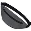 Qinlov Marsupio Sportivo Running Outdoor Fanny Pack Bag da Uomo Donna Marsupi alla Moda in Nylon con Cinturino Regolabile Rapido per Corsa Ciclismo Escursione Campeggio (Nero)