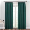 PONY DANCE Tende per Interni Moderne Oscuranti per Soggiorno Decorazione Curtains Natalizie con Fettuccia Tenda Termica Isolante 2 Pezzi 140x200 CM, Verde Scuro