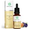 Green idea - Olio di prugna organico - 100% puro, naturale, non diluito, pressato a freddo - olio viso antirughe - olio capelli - bottiglia di vetro e pipetta da 25 ml