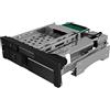 ICY BOX Cambio Rapido a 2 Scomparti per 1x Disco Rigido da 2,5 e 1x Disco Rigido da 3,5 (SATA/SAS) in Baia da 5,25, Sata III (6 Gbit/s), per HDD/SSD, Senza Supporto, in Alluminio, IB-173SSK