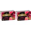 Twinings Tè Nero Aromatizzato ai Quattro Frutti Rossi, Gusto Morbido, Confezione da 40 Filtri