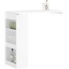 SoBuy Bancone Bar Tavolo Alto Da Bar Penisola Cucina Tavolo da parete Tavolo da balcone Bianco 110x45x106cm FWT101-W