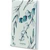 Mitama Agenda Settimanale Grafica Foglie, Planning Mensile, 18 mesi da Settembre 2024 a Febbraio 2026-158 pagine + 50 pagine contenuti extra - 15 x 21 cm - Copertina Flessibile