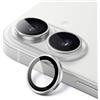 JETech Pellicola Fotocamera per iPhone 16 6,1 Pollici e iPhone 16 Plus 6,7 Pollici, 9H Vetro Temperato Cover Anello Individuale in Metallo, HD Chiaro, 1 Set (Bianco)