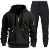 Generic 2024 Tuta Uomo Completa Fitness Casual Completo Palestra Tuta Sportiva Invernale Caldo di Velluto Tuta Ginnastica Cotone Taglie Forti Completi Palestra Completa Due Pezzi Completo Sportivo Running