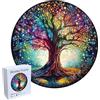 Rongxze Puzzle in Legno per Adulti, Puzzle 200 Pezzi Albero Della Vita Puzzle di Legno con Scatola, Legno Puzzle Irregolari e Unici per Adulti Bambini Regali Sviluppo Intellettuale, 28 x 28 cm
