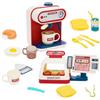 YULEYU Caffettiera per bambini con 36 accessori da cucina, set di giocattoli per il servizio del caffè con suono, gioco di ruolo con registratore di cassa e dessert, regali per bambini