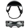 UOSIA 2 Pezzi Cane Casco E Occhiali Protezione Cane Occhiali Da Sole Pet Moto Casco Cappello Con Fori Per Le Orecchie Cintura Regolabile Cappello Di Sicurezza