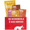 Dog Heroes Gourmet Box per Cani - 4 Pack di Cibo Umido (Agnello, Pollo, Tacchino, Manzo) + Premietti Naturali ai Semi di Zucca e Mirtillo - 100% Naturale - Senza Cereali - Made in Italy