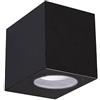 WatioWave Applique esterno quadrato GU10 12 W IP54 Ø68 NERO GAMP