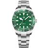 TAYSHILEY NH35 - Orologio da polso da uomo, automatico, impermeabile, sportivo, in acciaio inox, analogico, con lume C3, carica automatica