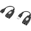 OTOTEC 1 Set Adattatore Ethernet USB Splitter Ethernet RJ45 Per Adattatore Di Estensione USB Per Cat5/5e/6/6e FINO A 50 M/164 Piedi Adatto Per Computer Telefoni Cellulari U Disk Stampanti Fotocamere