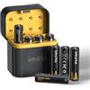 imuto 1.5V Batterie AA ricaricabili 3000mWh, Pile Ricaricabili AA Litio 1600 Cicli con display a LED nero ricarica rapida, 8 pezzi