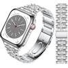 JJii Sung Bling Bracciale in Diamanti compatibile con Apple Watch Cinturino 38mm 40mm 41mm 42mm 44mm 45mm 46mm 49mm, Bracciale in Acciaio Inossidabile Diamanti Donne per iWatch Ultra SE 11 10 9 8 7 6 5 4