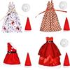 GTYARYUA Vestiti Natalizi per Bambole, 4 PCS Vestiti Bambole 30 cm, Costume Natalizio per Bambola, Abiti per Bambole, Vestiti e Accessori per Bambola, Regali di Natale per Bambini (A)