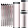 HUAZIZ 24 Pezzi Cavo di Estensione per RC, 10cm/15cm/30cm/50cm Servo Cable JR Connettore Spina, 3 Pin RC Cavo, JR Maschio e Futaba Femmina Filo di Estensione