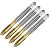 QUARKZMAN 4pz Maschi Spirale Punto Inserimento, Maschio Filettatore Metrico M6 x 1, Acciaio Alta Velocità Rivestito Titanio 6542, Utensile Riparazione Filettatura e Maschiatura