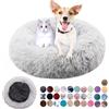 Ryanbem Cuccia per Cani Rotondo Cuccia Pelosa per Cani Mantiene Caldo Lettini per Cani Lavabile Letto Cane Antiscivolo Cuccia Gatto Interno Grandi, Taglia Media, Piccoli Grigio Chiaro 40cm