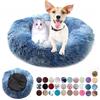 Ryanbem Cuccia per Cani Rotondo Pelosa Mantiene Caldo - Lettino Lavabile Antiscivolo per Cani e Gatti Interni - Grandi, Media, Piccoli - Blu Sfumato 40cm