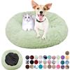 Ryanbem Cuccia per Cani Rotondo Cuccia Pelosa per Cani Mantiene Caldo Lettini per Cani Lavabile Letto Cane Antiscivolo Cuccia Gatto Interno Grandi, Taglia Media, Piccoli Verde Chiaro 40cm