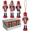 Zarivy Bambola Schiaccianoci in legno, set da 3 pezzi. Ogni statuetta di 4x3x12,5 cm in colori e modelli assortiti. Ideale per decorare e dare un tocco festivo alla tua casa.