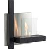STONES HOME FURNITURE, Caminetto a Bioetanolo da Parete, Senza Fumo, Bruciatore in Acciaio da 1,5 l, Durata Fiamma 3 ore, Modello Chassis, Colore Nero con Vetro Temperato, 75 x 63 x h 22 cm