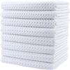 Polyte - panno in microfibra ultra premium a nido d'ape - per pulizia cucina e piatti - 8 pezzi (Bianco, 40x71 cm)