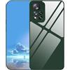 UPLAI Cover per Xiaomi Redmi Note 11 Pro+ Plus 5G, Ultra Sottile Vetro Temperato Antiurto Custodia, Premio PC + TPU Bumper Morbido Silicone Moda Caso. Verde