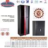 TECHNOMAX CASSAFORTE ARMADIETTO SICUREZZA PORTAFUCILI TECHNOMAX SERIE TCH/10 per 10 POSTI con tesoretto