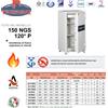 TECHNOMAX ARMADI IGNIFUGHI 150 NGS 122X65.5X56 HxLxP PROTEZIONE DOCUMENTI CHIAVE DOPPIA MAPPA TECHNOMAX NGS