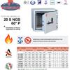 TECHNOMAX ARMADI IGNIFUGHI 20 S NGS 35.2X41.2X36.3 HxLxP PROTEZIONE DOCUMENTI CHIAVE DOPPIA MAPPA TECHNOMAX NGS