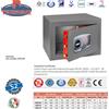 TECHNOMAX CASSAFORTE A MOBILE DPE/5P 35X49X43 HxLxP DOPPIA PARETE COMBINAZIONE DIGITALE TECHNOMAX DPE