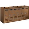 TECHNOMAX CASELLARIO BRONZO 30X62X17,5 HxLxP CASSETTA POSTALE CONDOMINIALE 6 POSTI ALLORO TECHNOMAX AL6 - AL6/BR BRONZO