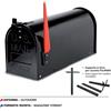 TECHNOMAX CASSETTA POSTALE TULIPANO 22X17X48 HxLxP TECHNOMAX TUL NERO - Con supporto