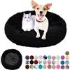 Ryanbem Cuccia per Cani Rotondo Cuccia Pelosa per Cani Mantiene Caldo Lettini per Cani Lavabile Letto Cane Antiscivolo Cuccia Gatto Interno Grandi, Taglia Media, Piccoli Nero 40cm